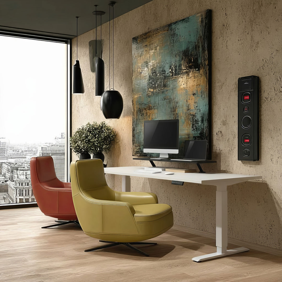Ergo Office ER-409 Supporto per monitor 13"~32" fino a max. 20kg Ripiano da tavolo 100x26cm Mensola Supporto da tavolo