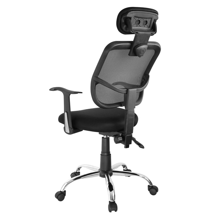 Ergo Office ER-413 Sedia da ufficio ergonomica a rete con schienale alto, poggiatesta regolabile, max 150 kg