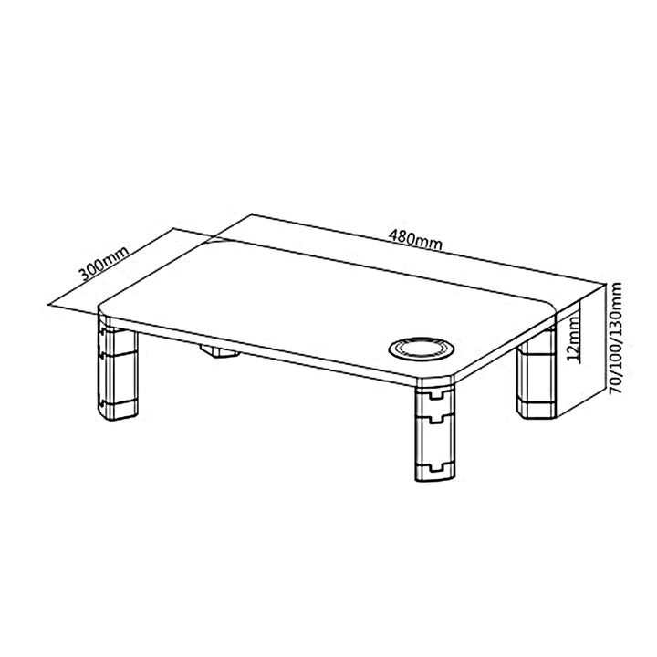 Ergo Office ER-415 Supporto per schermo regolabile in altezza in 3 stadi