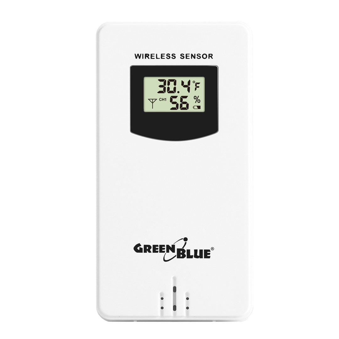 Green Blue GB213 Stazione meteorologica senza fili con caricatore wireless QiPrevisioni meteo Calendario Sveglia e Snooze Sensore esterno Termometro per interni ed esterni Display a colori