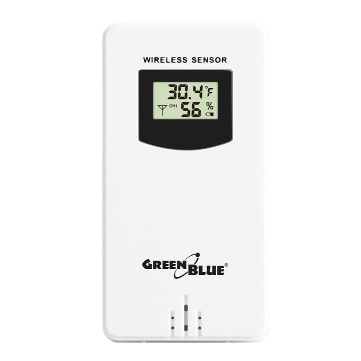 Green Blue GB213 Stazione meteorologica senza fili con caricatore wireless QiPrevisioni meteo Calendario Sveglia e Snooze Sensore esterno Termometro per interni ed esterni Display a colori