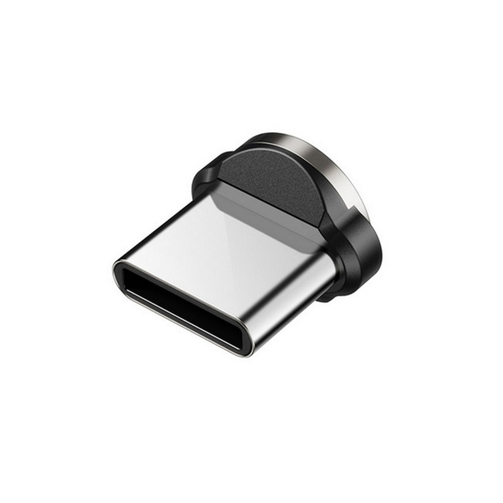 Cavo magnetico 3in1 USB C - Maclean Energy MCE474 angolato da 1 m in nero, supporta la ricarica rapida 9V / 2A, 5V / 3A, treccia di nylon,
