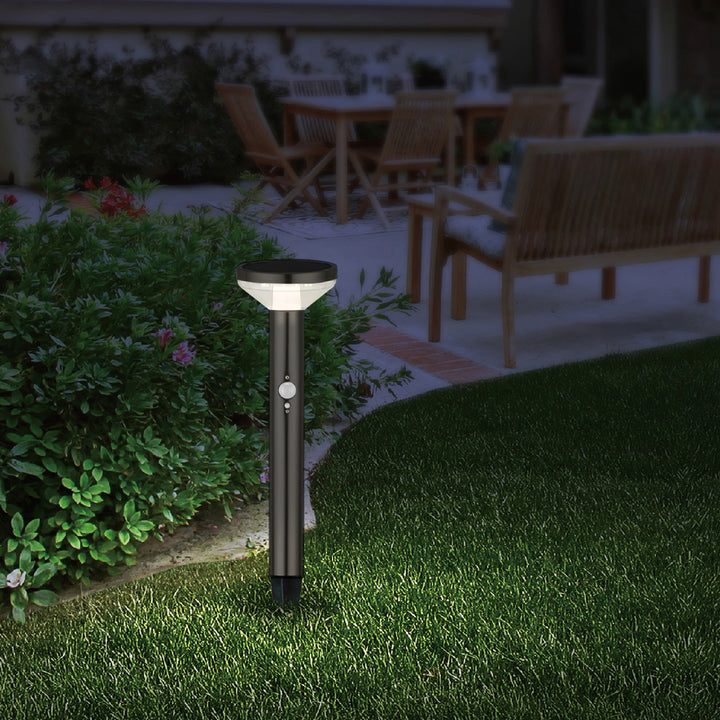 Maclean  MCE465 B Lampada solare LED da Incasso con sensore di movimento e sensore crepuscolare 3 Modalità di Funzionamento