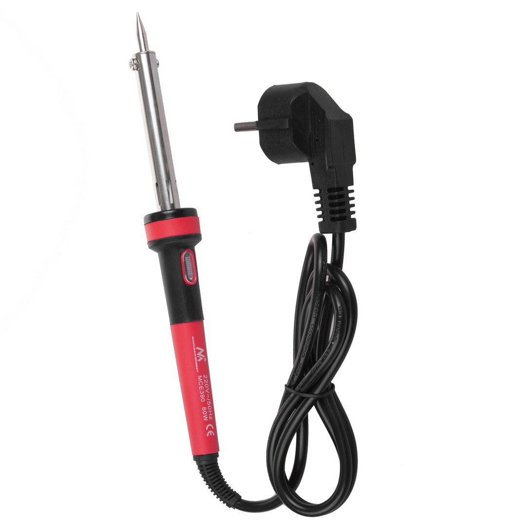 Kit di saldatura Maclean, grotta/resistenza a terra da 60W, stagno, colofonia, estrattore, supporto, cacciaviti, valigetta, MCE390