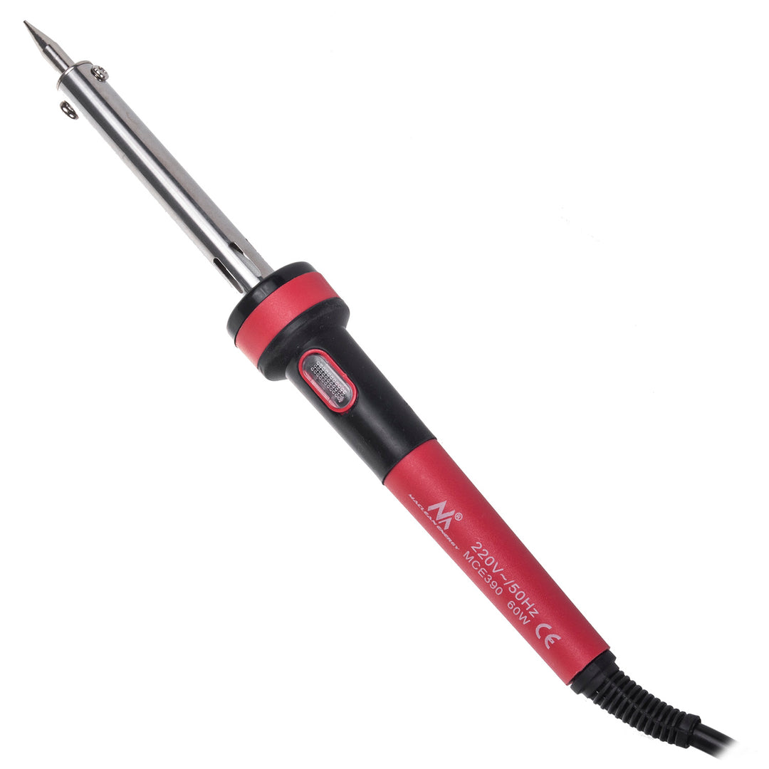 Kit di saldatura Maclean, grotta/resistenza a terra da 60W, stagno, colofonia, estrattore, supporto, cacciaviti, valigetta, MCE390