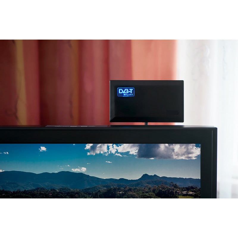 Antenna interna attiva Antenna amplificatore DVB-T DVB-T2 Antenna con amplificatore Staffa a ventosa USB 5V ...