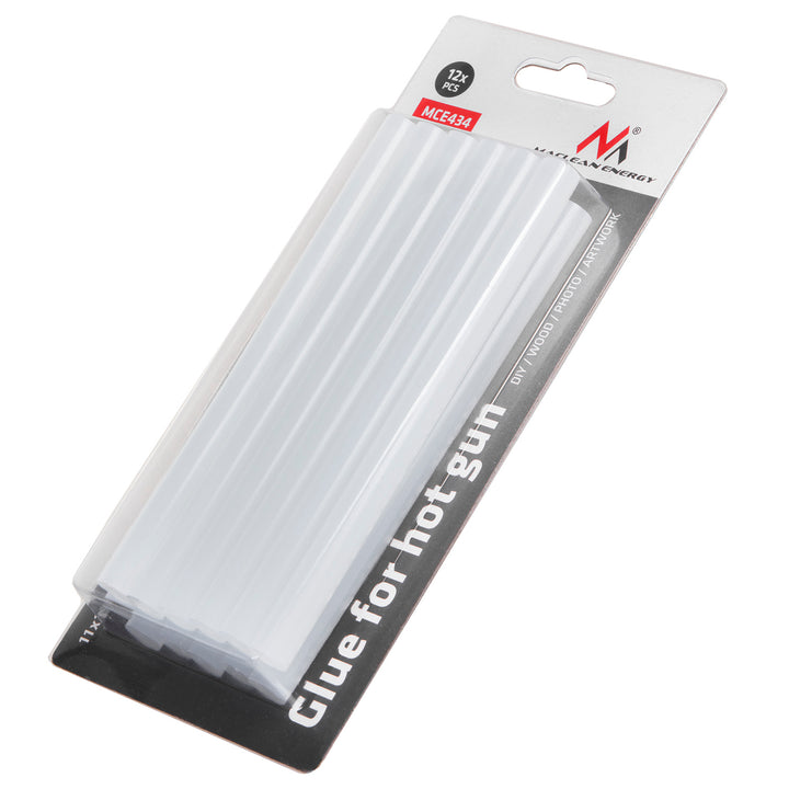 colla a caldo Maclean, trasparente - stick, 11x150mm, confezione da 12, MCE434