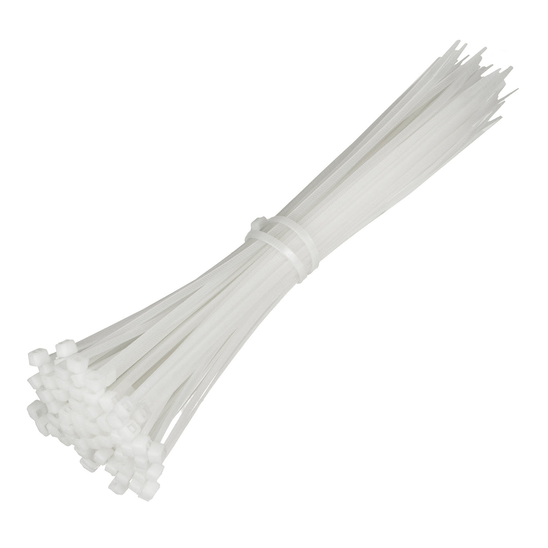 Fascette (100 pz) Maclean MCTV-465 W - bianco, 4,8x300 mm, resistente ai raggi UV, temperatura di utilizzo - 40 +85 gradi C.