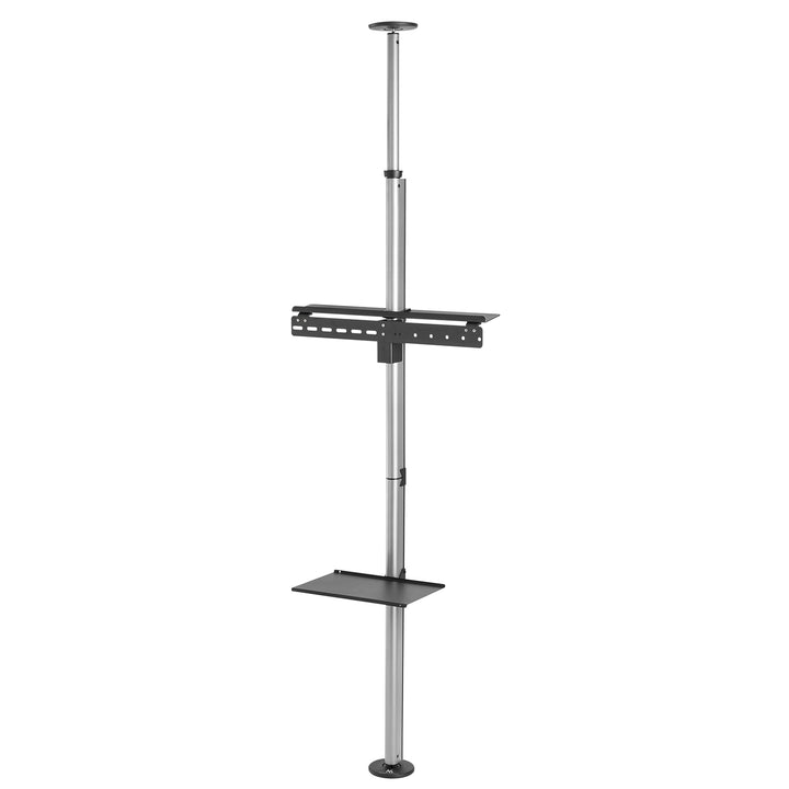 Maclean MC-791N Porta TV telescopico, soffitto e pavimento con mensola  37 "-70", max. 30 kg