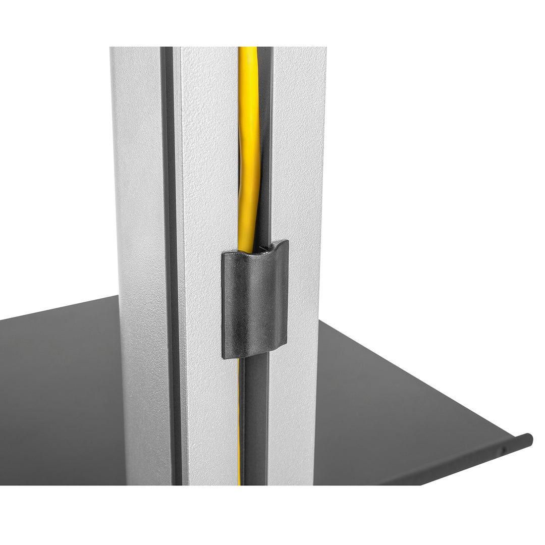 Maclean MC-791N Porta TV telescopico, soffitto e pavimento con mensola  37 "-70", max. 30 kg