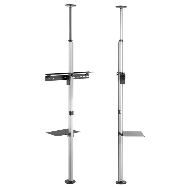 Maclean MC-791N Porta TV telescopico, soffitto e pavimento con mensola  37 "-70", max. 30 kg
