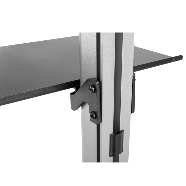 Maclean MC-791N Porta TV telescopico, soffitto e pavimento con mensola  37 "-70", max. 30 kg