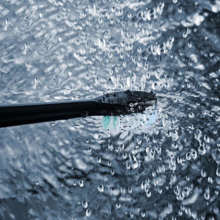 Promedix PR-740 B Spazzolino elettrico sonico con custodia da viaggio Spazzolino da denti 5 modalità di pulizia con 2 testine timer 2 minuti IPX7 Ricarica USB impermeabile Nero