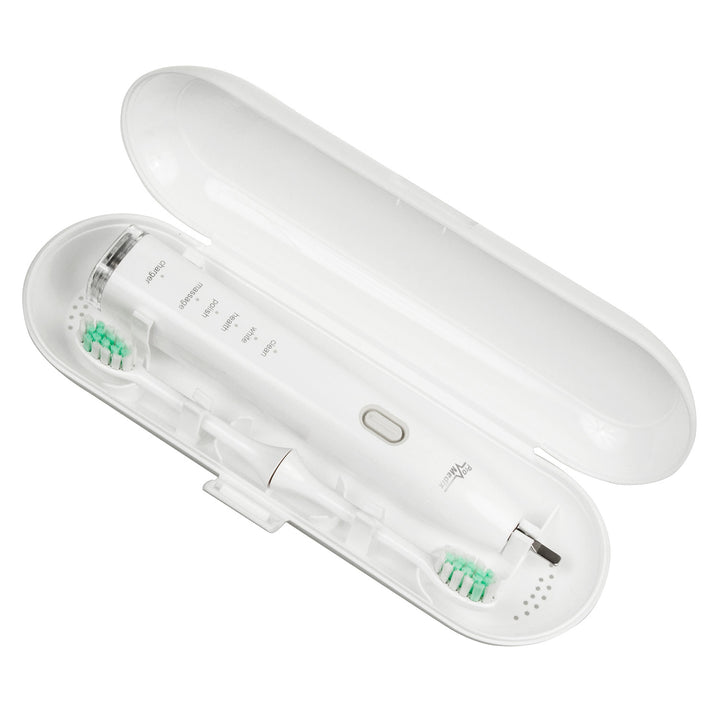 Spazzolino sonico Promedix PR-740 W bianco, 5 modalità, timer, indicatore del livello della batteria 2 testine nel set e cavo USB