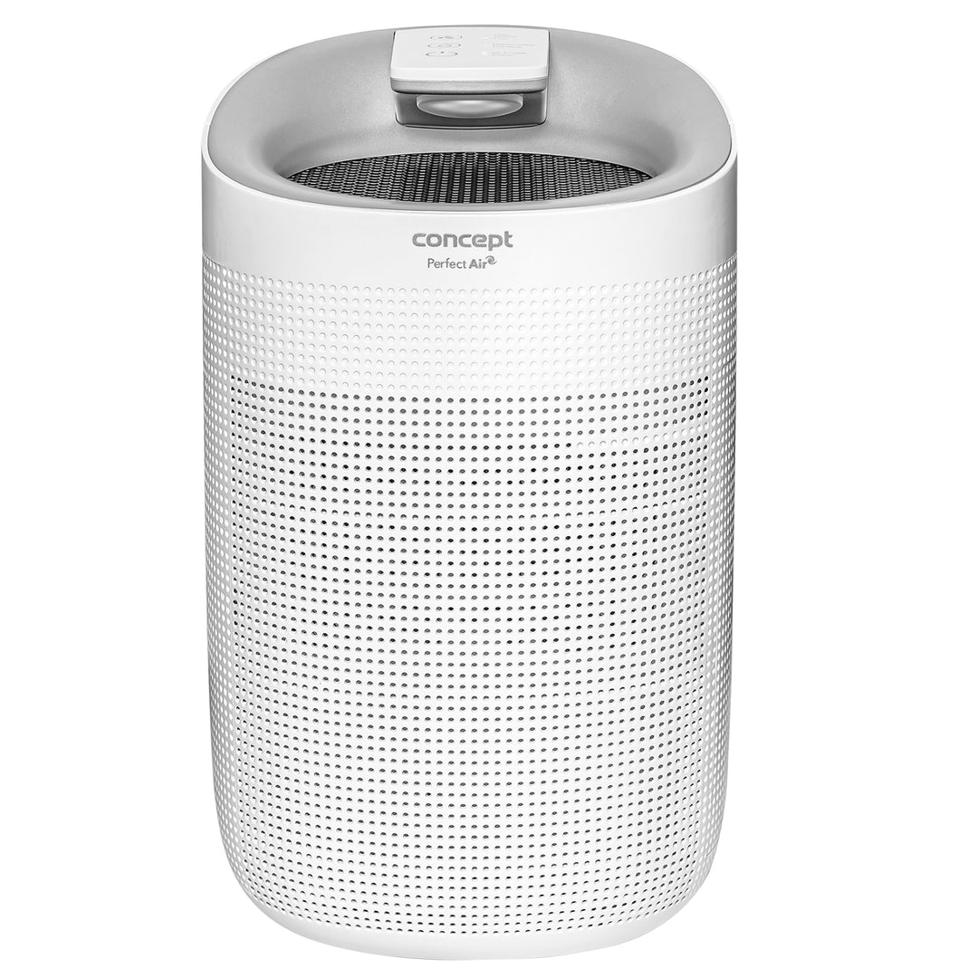 Concept Perfect Air OV1200 deumidificatore e purificatore d'aria 2 in 1 750 ml / giorno per stanze fino a 25m2 Filtrazione a 3 stadi Purificatore d'aria per ambienti con filtro a carbone Hepa 13 1L (bianco)