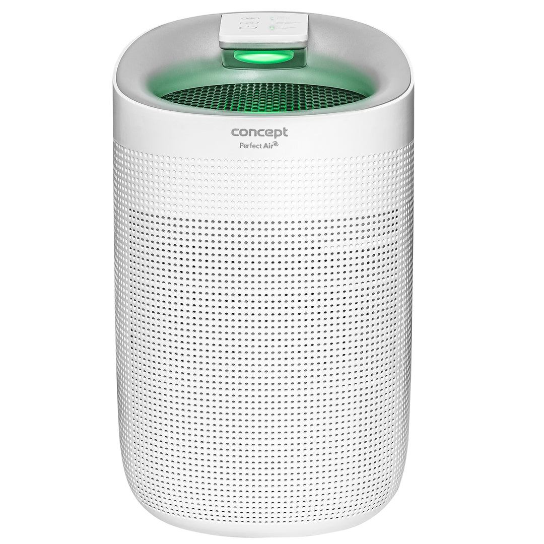 Concept Perfect Air OV1200 deumidificatore e purificatore d'aria 2 in 1 750 ml / giorno per stanze fino a 25m2 Filtrazione a 3 stadi Purificatore d'aria per ambienti con filtro a carbone Hepa 13 1L (bianco)