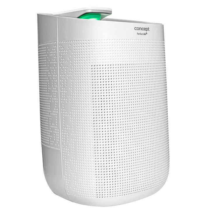 Concept Perfect Air OV1200 deumidificatore e purificatore d'aria 2 in 1 750 ml / giorno per stanze fino a 25m2 Filtrazione a 3 stadi Purificatore d'aria per ambienti con filtro a carbone Hepa 13 1L (bianco)