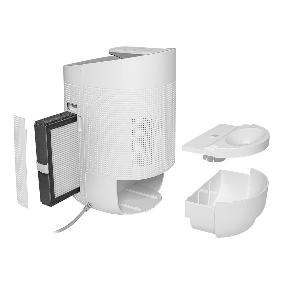 Concept Perfect Air OV1200 deumidificatore e purificatore d'aria 2 in 1 750 ml / giorno per stanze fino a 25m2 Filtrazione a 3 stadi Purificatore d'aria per ambienti con filtro a carbone Hepa 13 1L (bianco)