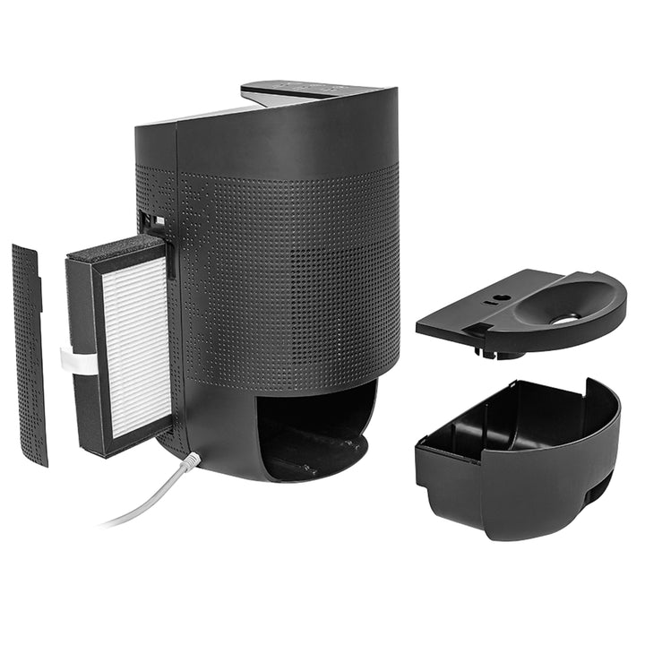 Concept Perfect Air OV1210 Deumidificatore e purificatore d'aria 2in1 750 ml/giorno per stanze fino a 25m2 Filtrazione a 3 stadi Depuratore d'aria per ambiente con filtro a carbone Hepa 13 1L (nero)