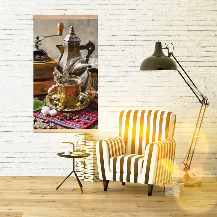 Riscaldatore a infrarossi - pannello riscaldante flessibile 430W TRIO modello 5 caffè, dimensioni 100x57cm con controller
