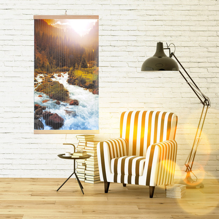 Riscaldatore a infrarossi - pannello riscaldante flessibile 430W TRIO pattern 10 Fiume, dimensioni 100x57cm con regolatore