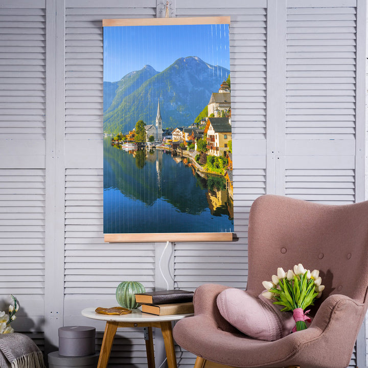 Riscaldatore a infrarossi - pannello riscaldante flessibile 430W TRIO modello 13 village, dimensioni 100x57cm con regolatore
