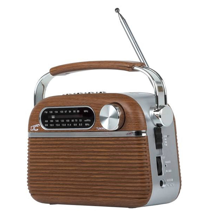 RADIO PORTATILE RETRO LTC NIDA BLUETOOTH, BATTERIA INTEGRATA AM / FM / MP3 / USB / SD 1200 MAH
