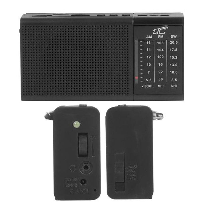 RADIO PORTATILE LTC REGA CON USB, TF, AUX, MINI TORCIA LED E BATTERIA BL-5C, NERA