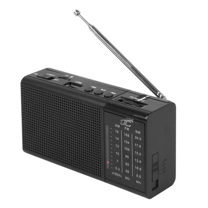 RADIO PORTATILE LTC REGA CON USB, TF, AUX, MINI TORCIA LED E BATTERIA BL-5C, NERA