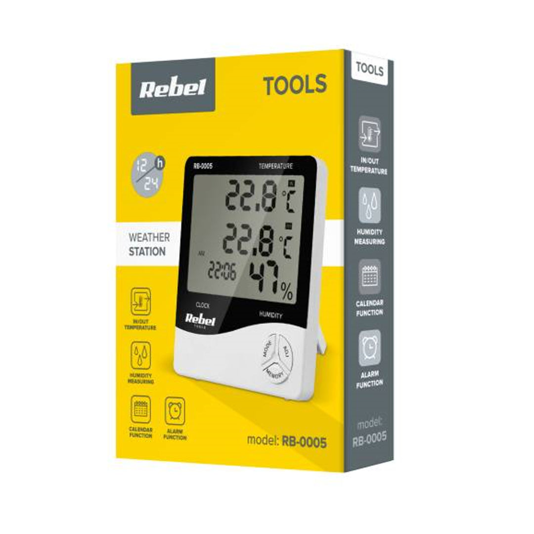 Rebel Tools RB-0005 stazione meteorologica domestica con misurazione dell'umidità
