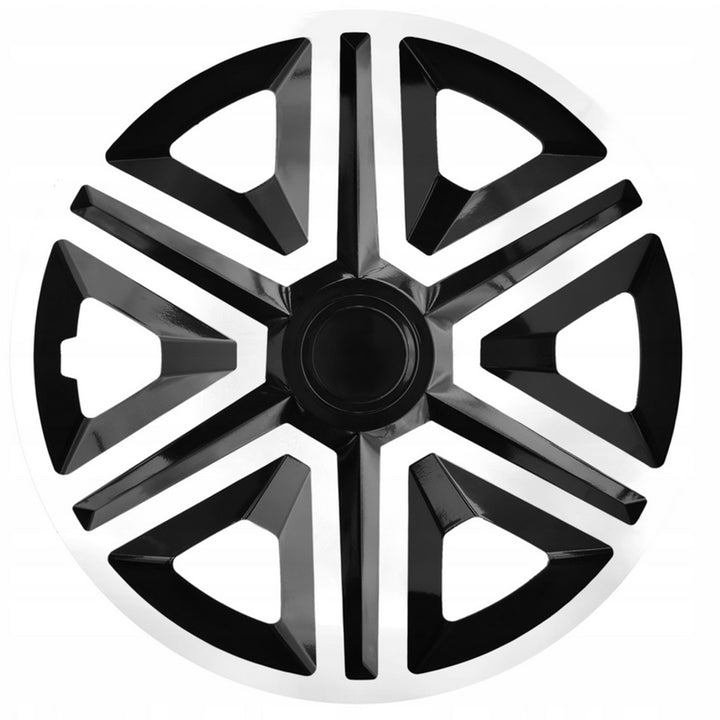 Set di coprimozzi ACTION da 14" Doppio colore bianco/nero 4 pezzi