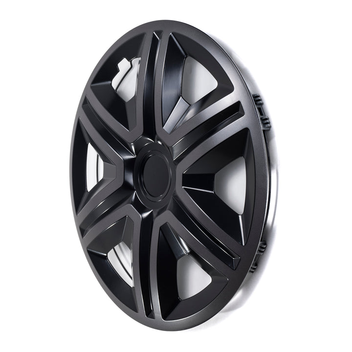 Set di coprimozzi ACTION da 14" doppio colore grafite/nero 4 pezzi