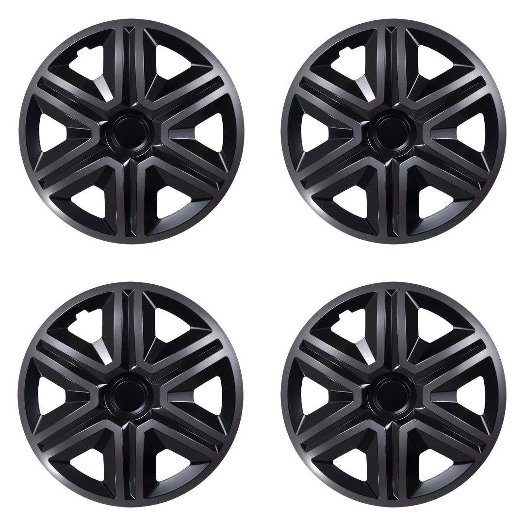 Set di coprimozzi ACTION da 14" doppio colore grafite/nero 4 pezzi