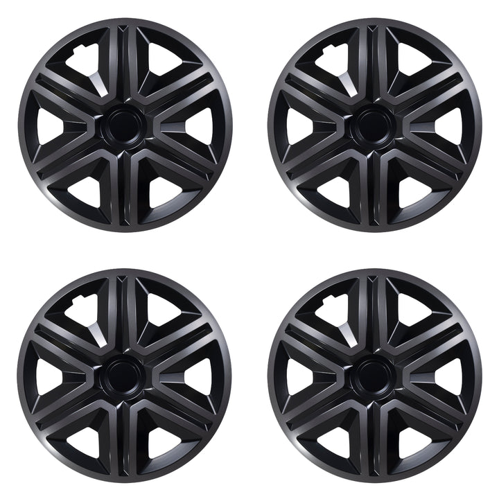 Set di coprimozzi ACTION da 14" doppio colore grafite/nero 4 pezzi