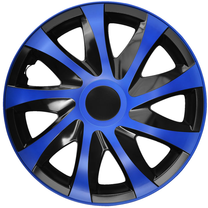 Set di coprimozzi DRACO 13" blu/nero 4 pezzi