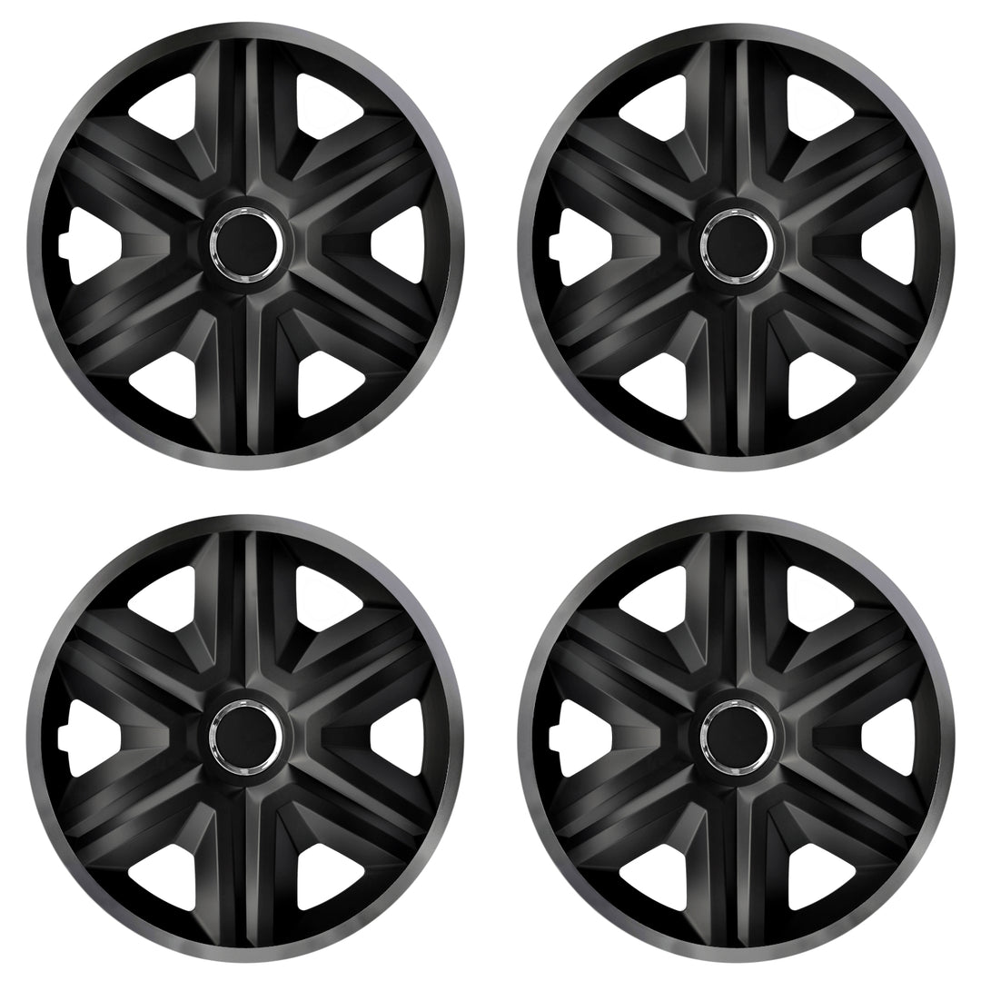 Tappi 16" NRM FAST LUX GRAPHITE grafite-nero 4 pz.