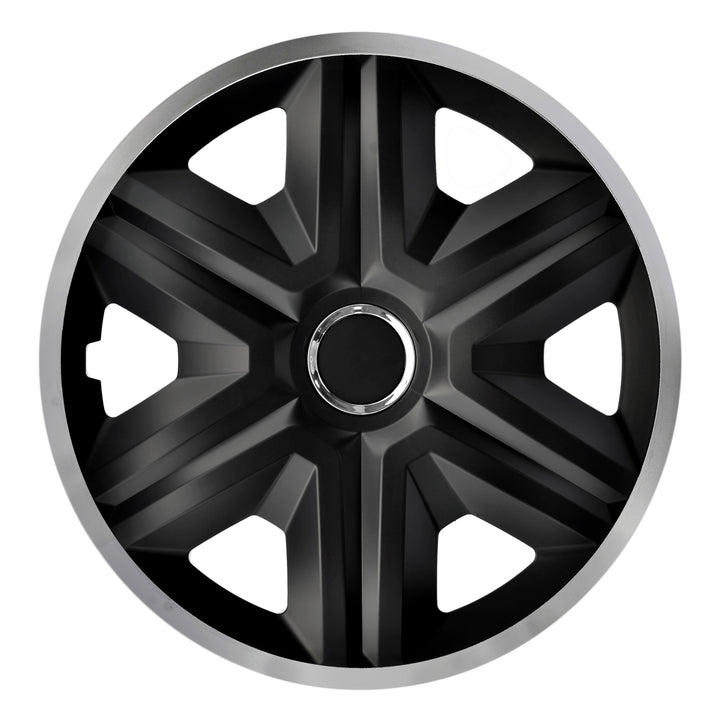 Tappi 16" NRM FAST LUX SILVER argento/nero 4 pz.