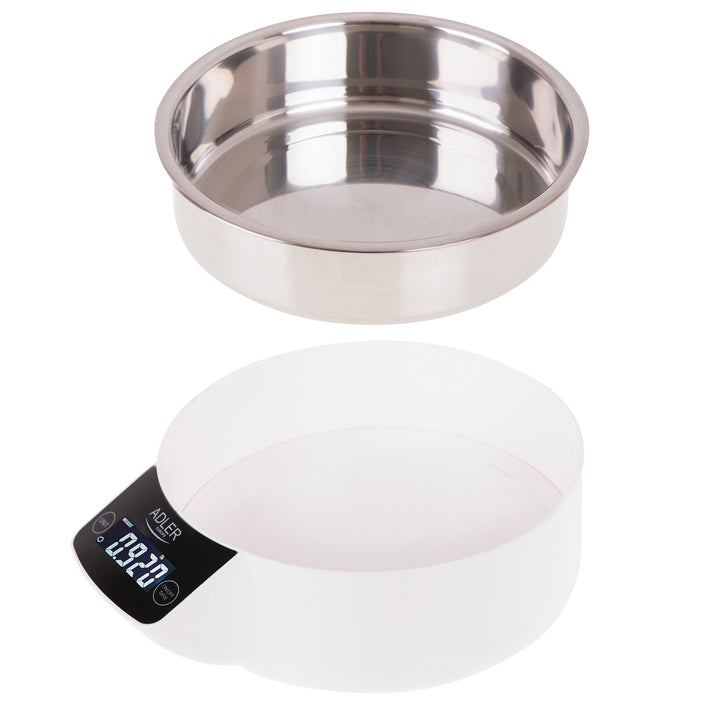 Adler AD 3166 Bilancia da cucina con bacinella Capacità: 900ml Funzione tara