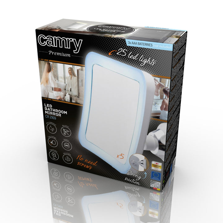 Specchio da bagno girevole con illuminazione a LED CR 2169