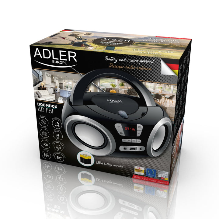 Stereo CD-MP3, USB, radio Adler AD 1181