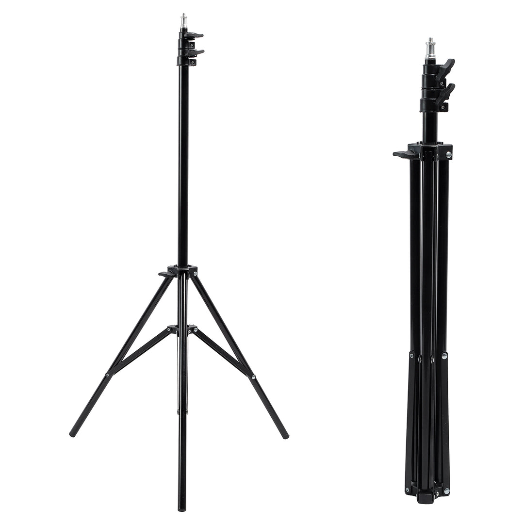 Maclean MC-163 stativo Treppiede per anello luminoso da 12 "altezza regolabile 62-190 cm Supporto per lampada con capacità di carico di 3 kg stativo per luce