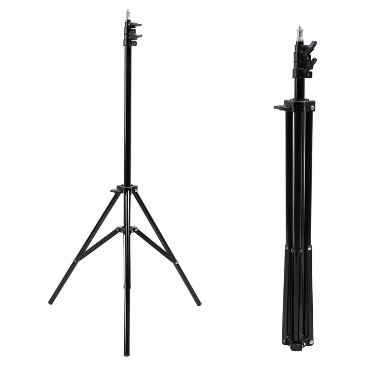 Maclean MC-163 stativo Treppiede per anello luminoso da 12 "altezza regolabile 62-190 cm Supporto per lampada con capacità di carico di 3 kg stativo per luce
