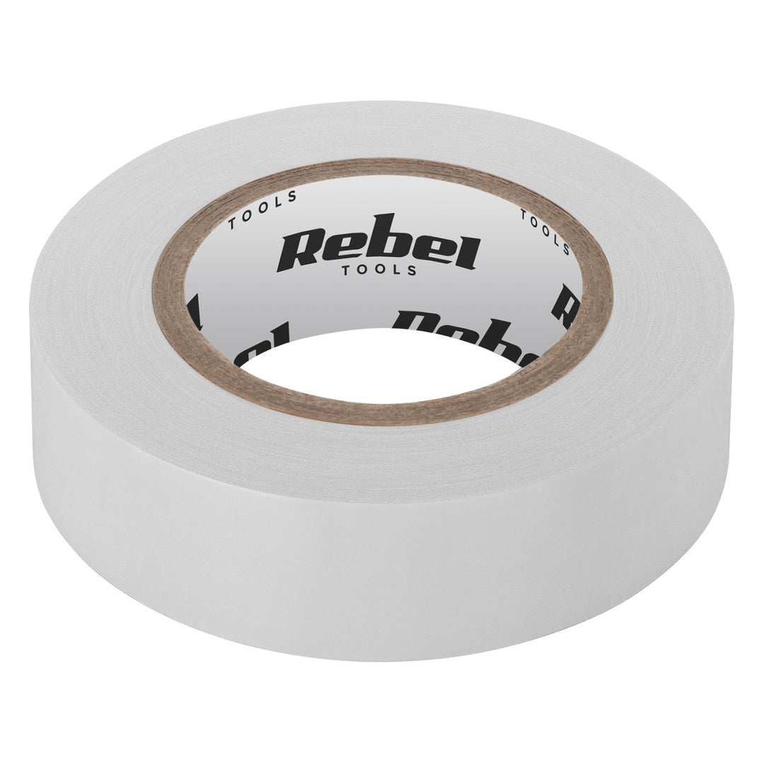 Nastro isolante adesivo REBEL (0,13 mm x 19 mm x 20 yd) bianco