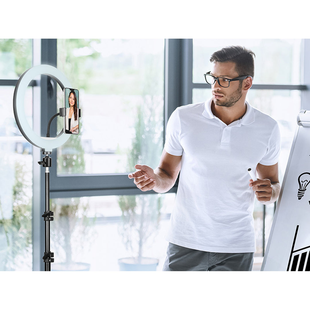 Luce ad anello RING 30cm TRACER con treppiede da 210cm