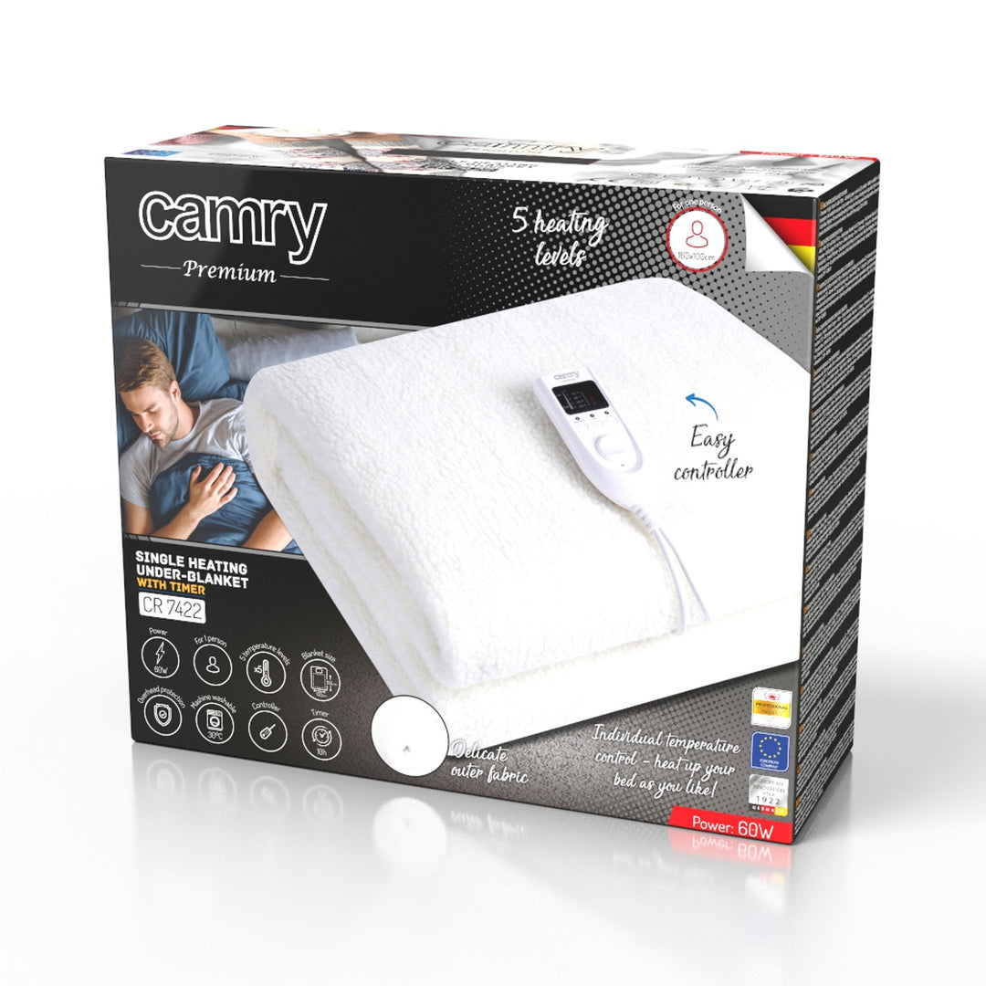 Coperta elettrica con timer e telecomando LCD Camry CR 7422