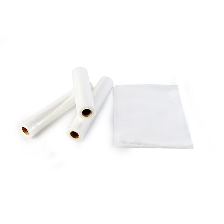 Set universale di fogli Camry per macchine sottovuoto (2 rotoli 28x300 cm + 3 rotoli 20x300 cm)