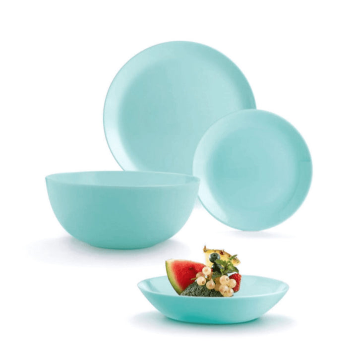 Servizio di piatti Diwali Light Turquoise 19 pezzi di Luminarc