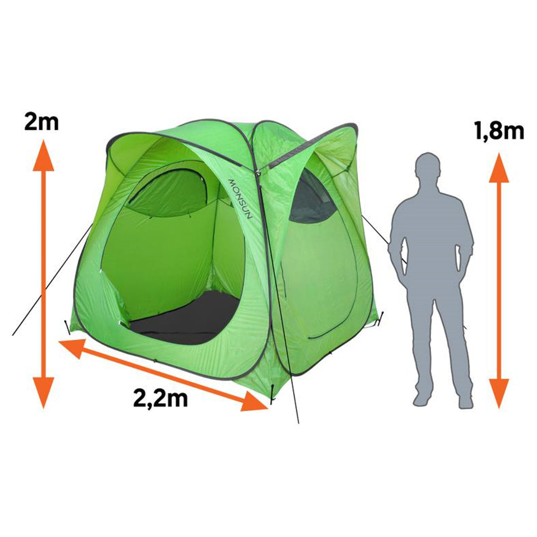 Tenda da pesca turistica con pavimento Monsun LXMS1