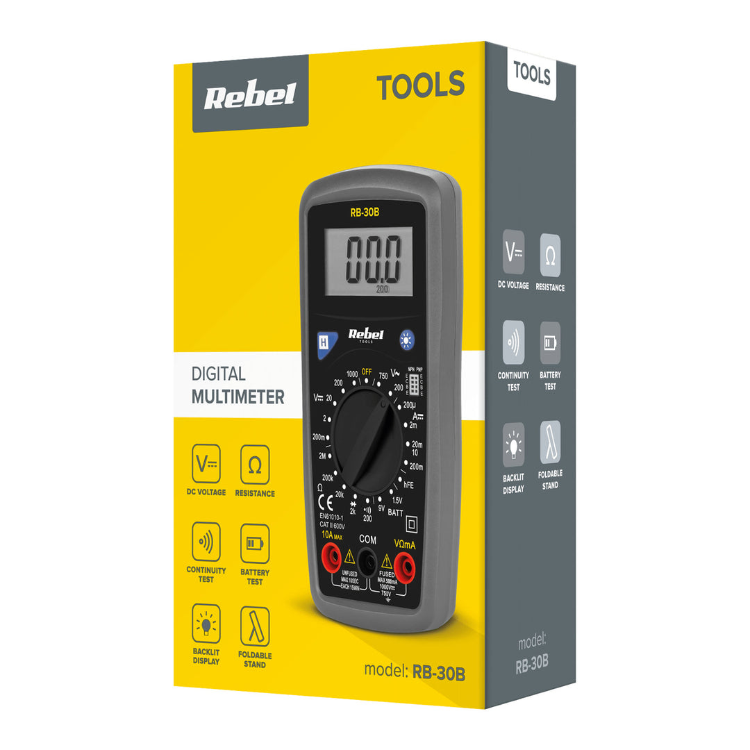 Rebel Tools RB-30B misuratore universale digitale cavi di misura