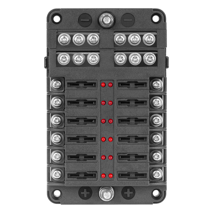 Scatola portafusibili FB-12 con guida negativa e LED